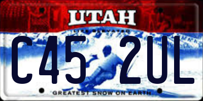 UT license plate C452UL