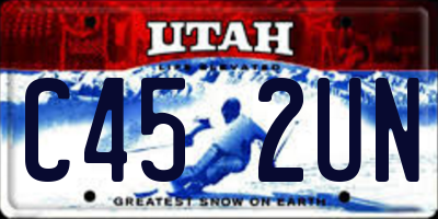 UT license plate C452UN