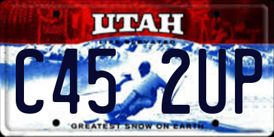 UT license plate C452UP