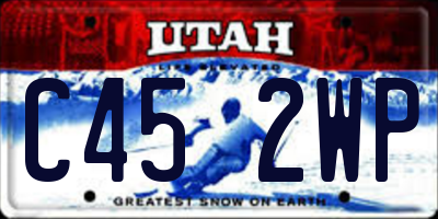 UT license plate C452WP