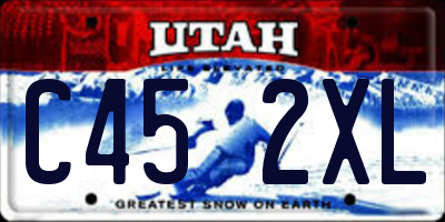 UT license plate C452XL