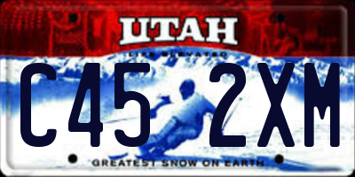 UT license plate C452XM