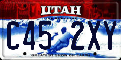 UT license plate C452XY