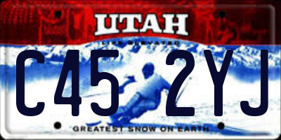 UT license plate C452YJ