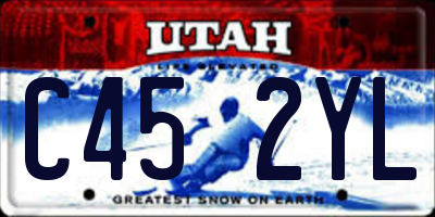 UT license plate C452YL
