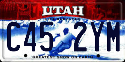 UT license plate C452YM