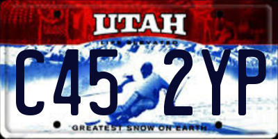 UT license plate C452YP