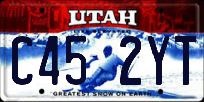 UT license plate C452YT