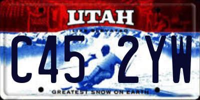 UT license plate C452YW