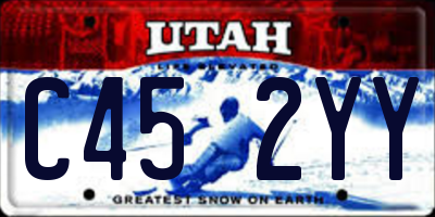 UT license plate C452YY