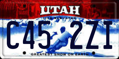 UT license plate C452ZI