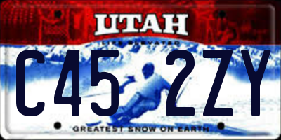 UT license plate C452ZY