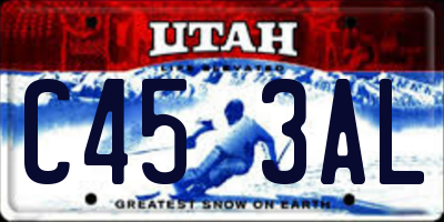 UT license plate C453AL