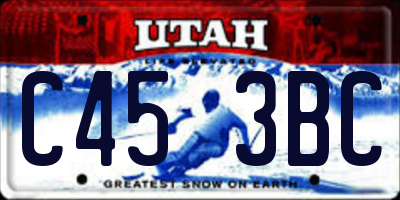 UT license plate C453BC