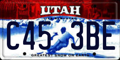 UT license plate C453BE