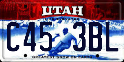 UT license plate C453BL