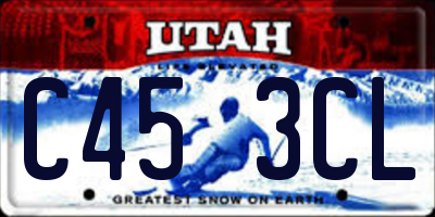 UT license plate C453CL