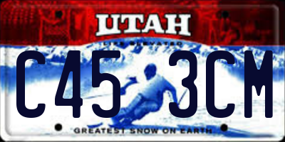 UT license plate C453CM