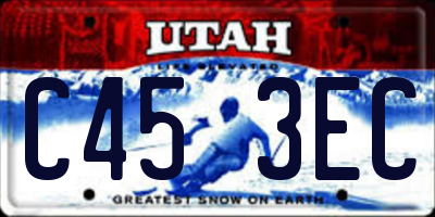 UT license plate C453EC