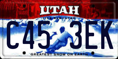 UT license plate C453EK