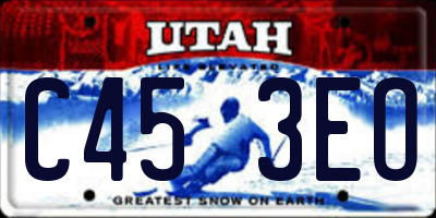 UT license plate C453EO