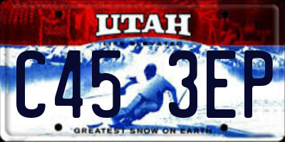 UT license plate C453EP