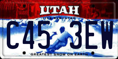 UT license plate C453EW