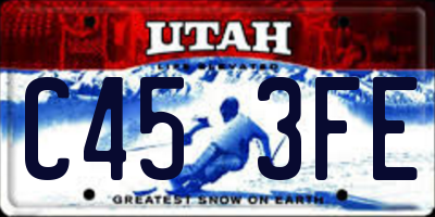 UT license plate C453FE