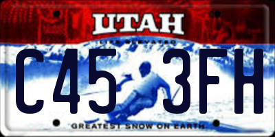 UT license plate C453FH