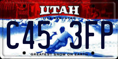 UT license plate C453FP