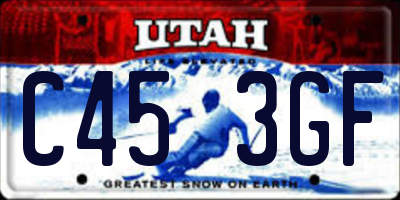 UT license plate C453GF