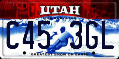 UT license plate C453GL