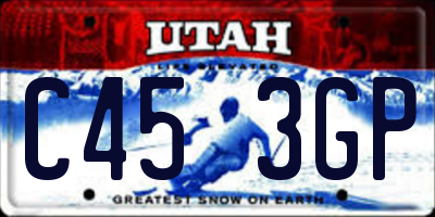 UT license plate C453GP