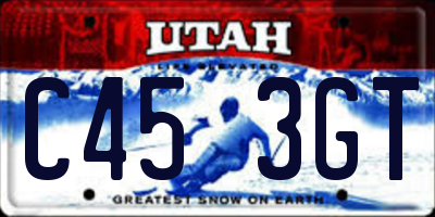 UT license plate C453GT