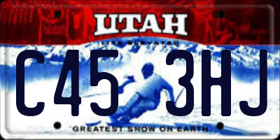UT license plate C453HJ