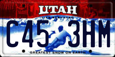 UT license plate C453HM
