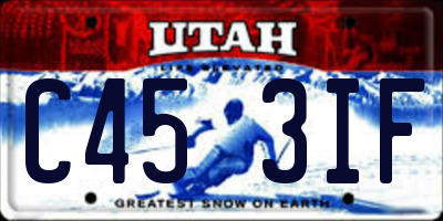 UT license plate C453IF