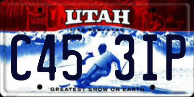 UT license plate C453IP