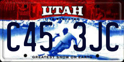 UT license plate C453JC