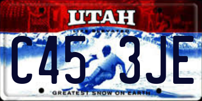 UT license plate C453JE