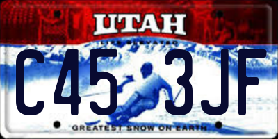UT license plate C453JF