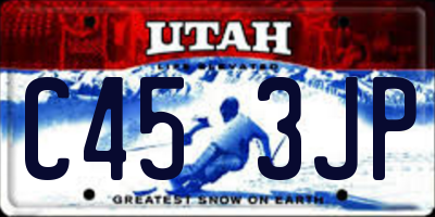 UT license plate C453JP