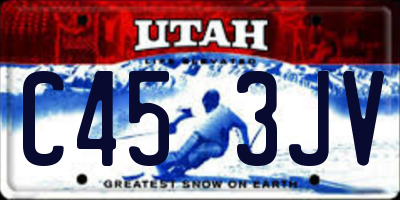 UT license plate C453JV