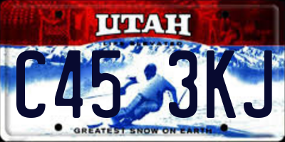 UT license plate C453KJ