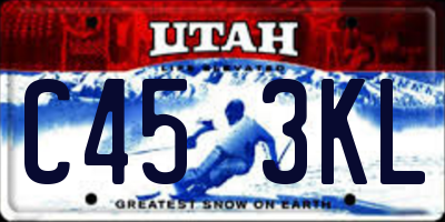 UT license plate C453KL