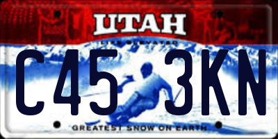 UT license plate C453KN