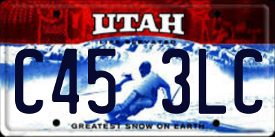 UT license plate C453LC