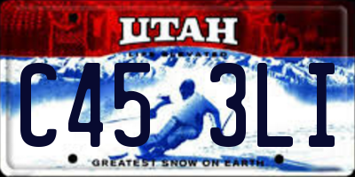 UT license plate C453LI
