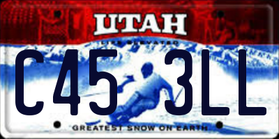 UT license plate C453LL