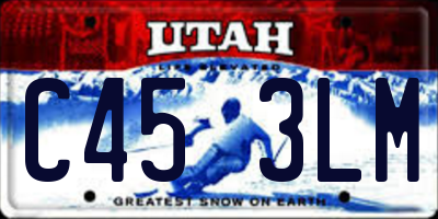 UT license plate C453LM